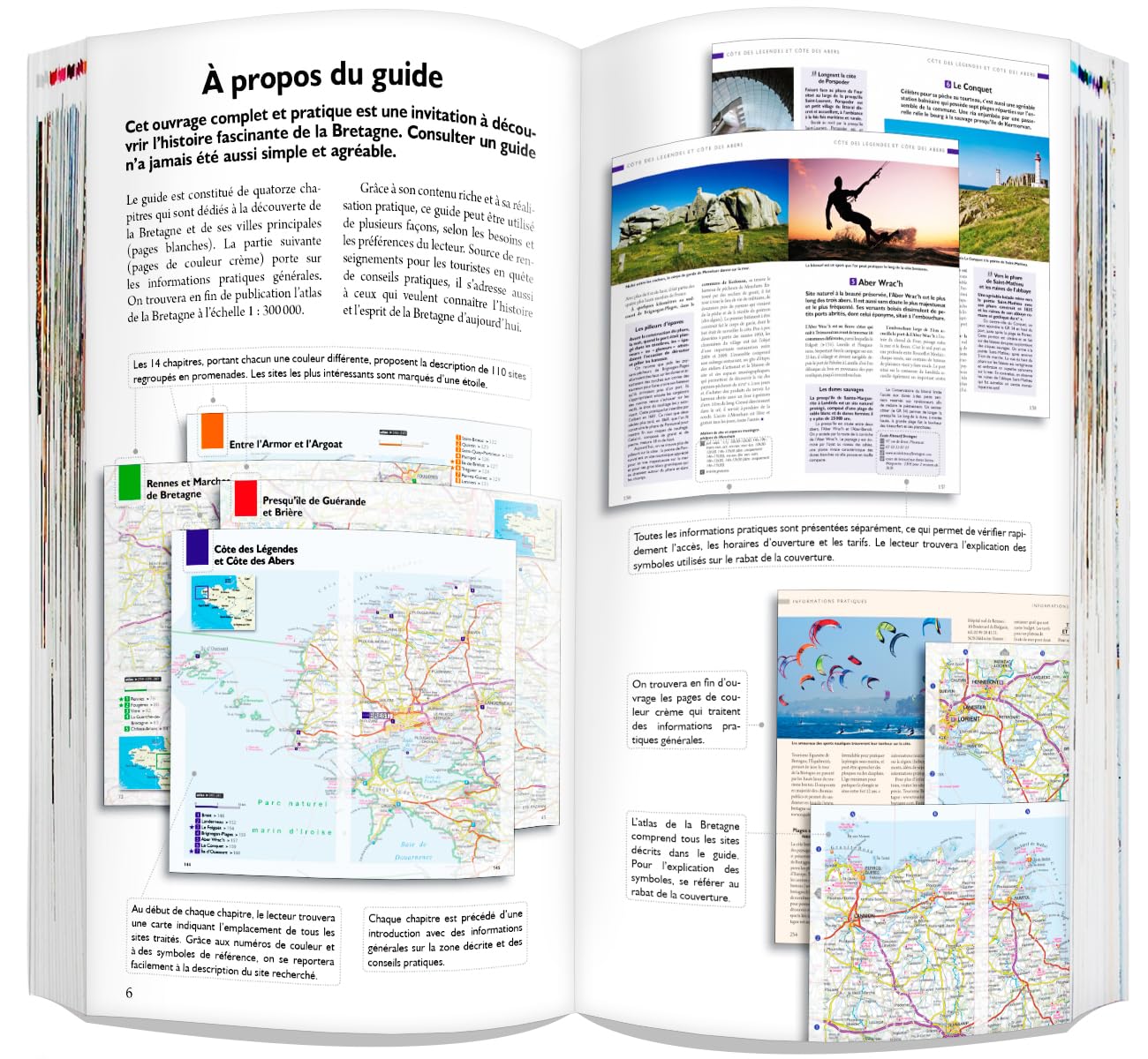 Bretagne: Guide + Atlas + Carte