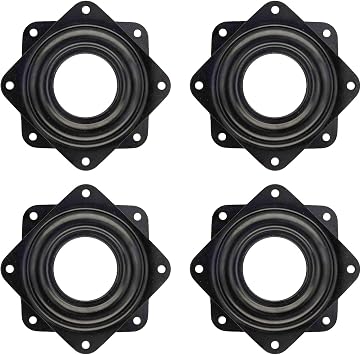 4 Pack 2.8 Inches Lazy Susan Turntable, 5/16 Inch Thick & 100 LB Capacity,Black