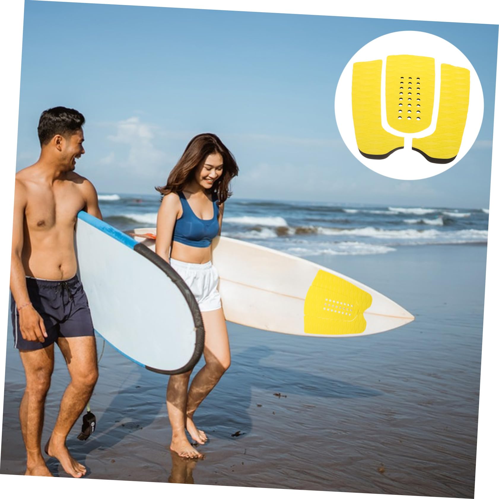 3 Juegos De Accesorios para Tablas De Surf Almohadillas Adhesivas para Almohadillas Adhesivas para Tablas De Surf Almohadillas Traseras Antideslizantes Accesorios para
