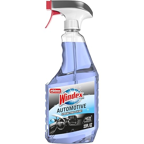 Windex Automotive Car Window and Glass Cleaner, Streak-Free Shine for Car Glass Exteriors, Tinted Windows, and Interior Electronics, 23 fl oz