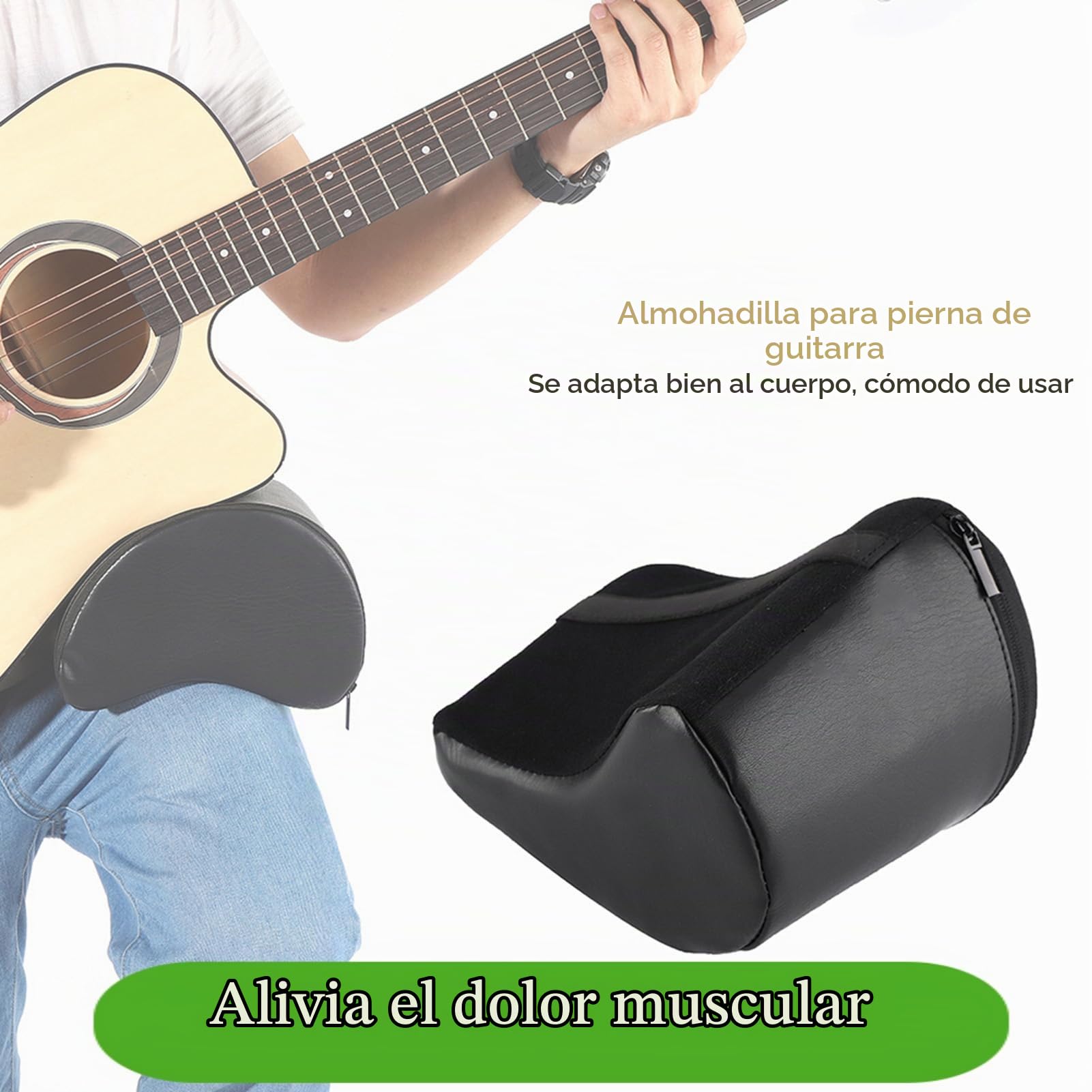 Soporte de Guitarra clásica Cojín de Guitarra para Pierna 25×20×10 Guitarra Suave Almohadilla de Pierna Accesorios de Instrumento Musical Portátil