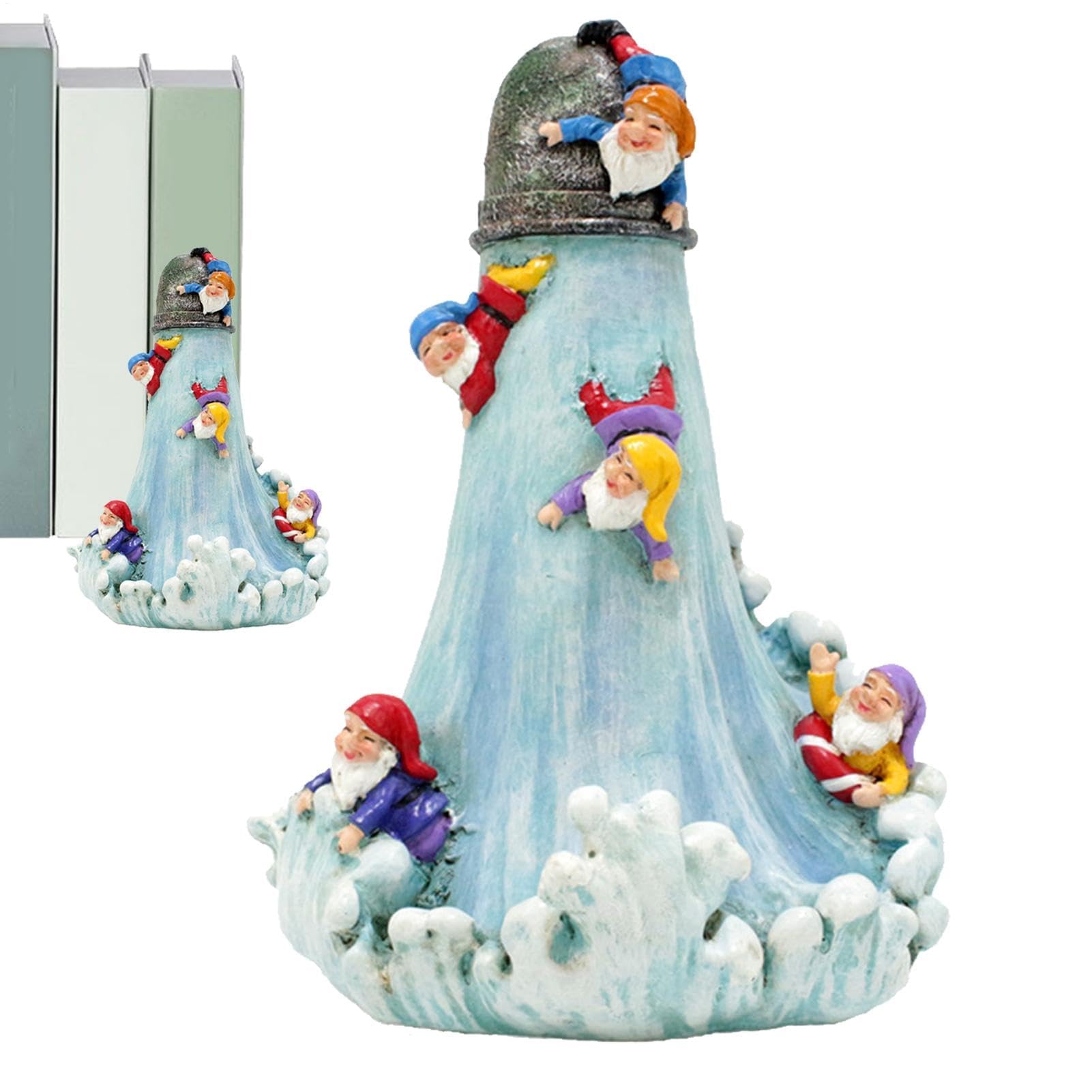 Gnomi da Esterno, Tubatura dell'Acqua Gli Gnomi Che Lavano Il Surf - Esilarante Decorazione Decorativa da Giardino, Ornamenti per Prato, Decorazione con Scultura Nana, novità per la Casa, Patio