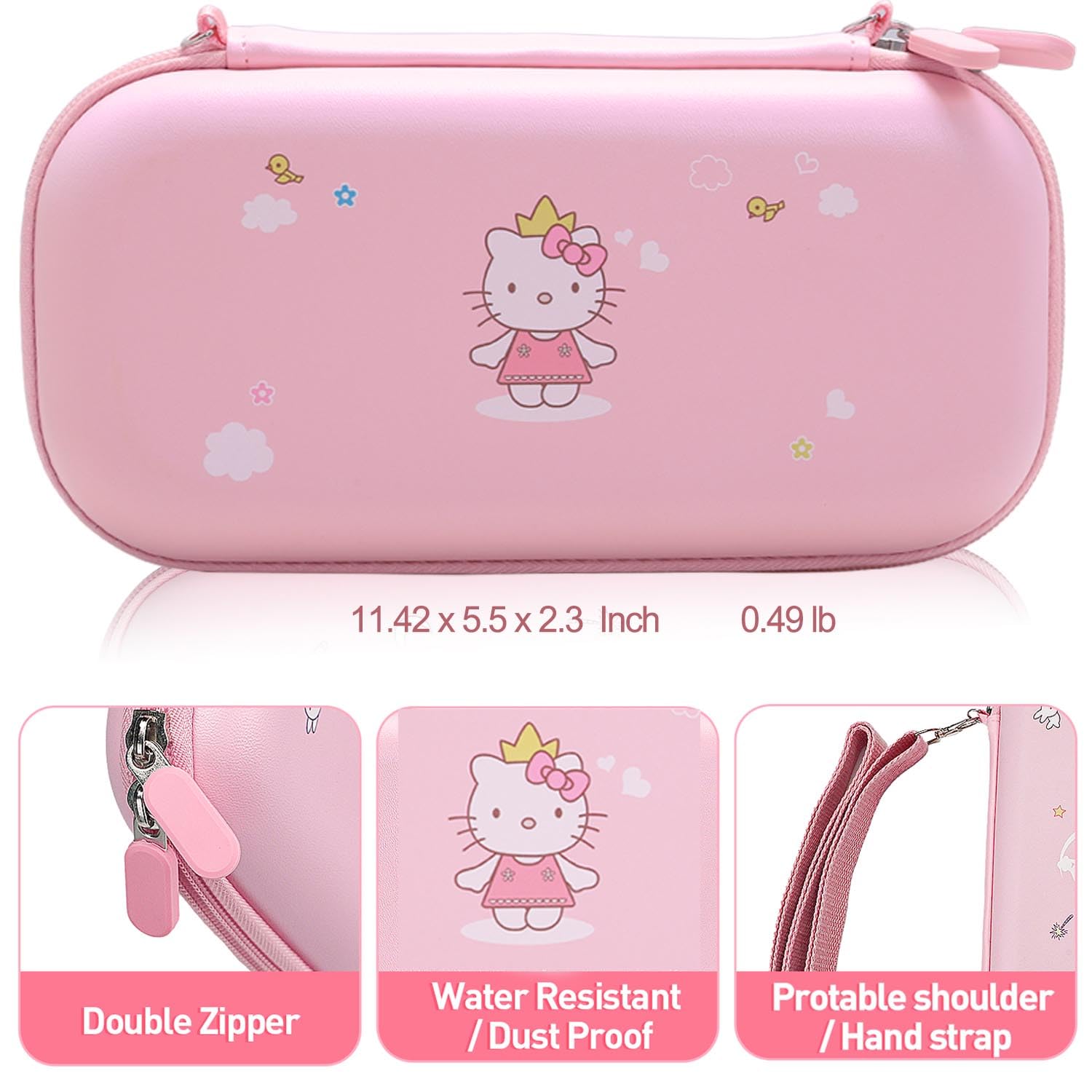 GUTIAL Accessories Bundle for Nintendo Switch 2 2025 - Cute Kawaii NS 2 Accessories kit for Grils Boys Kids with Travel Carrying Case and Cartoon Dockable Cover Case, Screen Protector, Stand - Pink - Image 2
