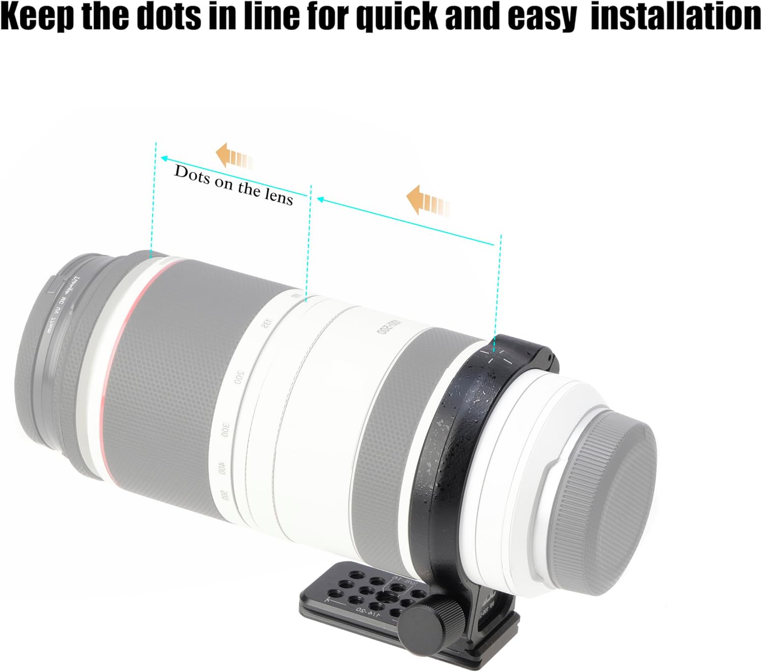 FOTGA Lens Tripod Mount Ring Collar Ring for Canon RF 100-500mm F4.5-7.1 L is USM Lens,Buit-in Arca Swiss Tripod Mount Base Plate Stand