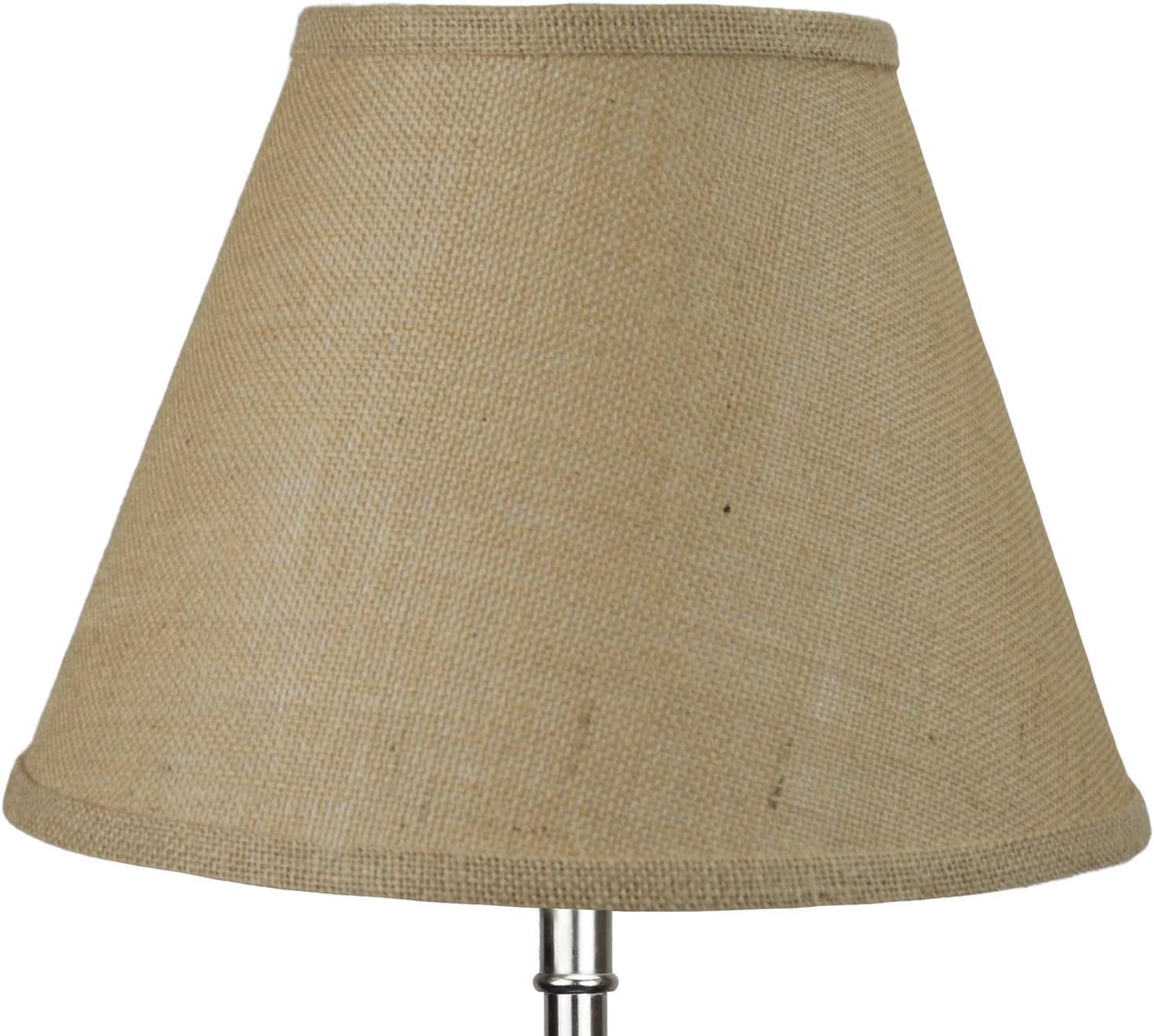 FenchelShades.com Lampshade 6" Top Diameter x 12" Bottom Diameter x 9" Slant Height with Washer (Spider) Attachment for Lamps with a Harp (Burlap Natural)