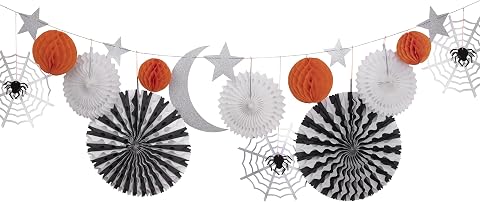 Meri Meri - Halloween Honeycomb Shapes Garland - Halloween Asılan Süs