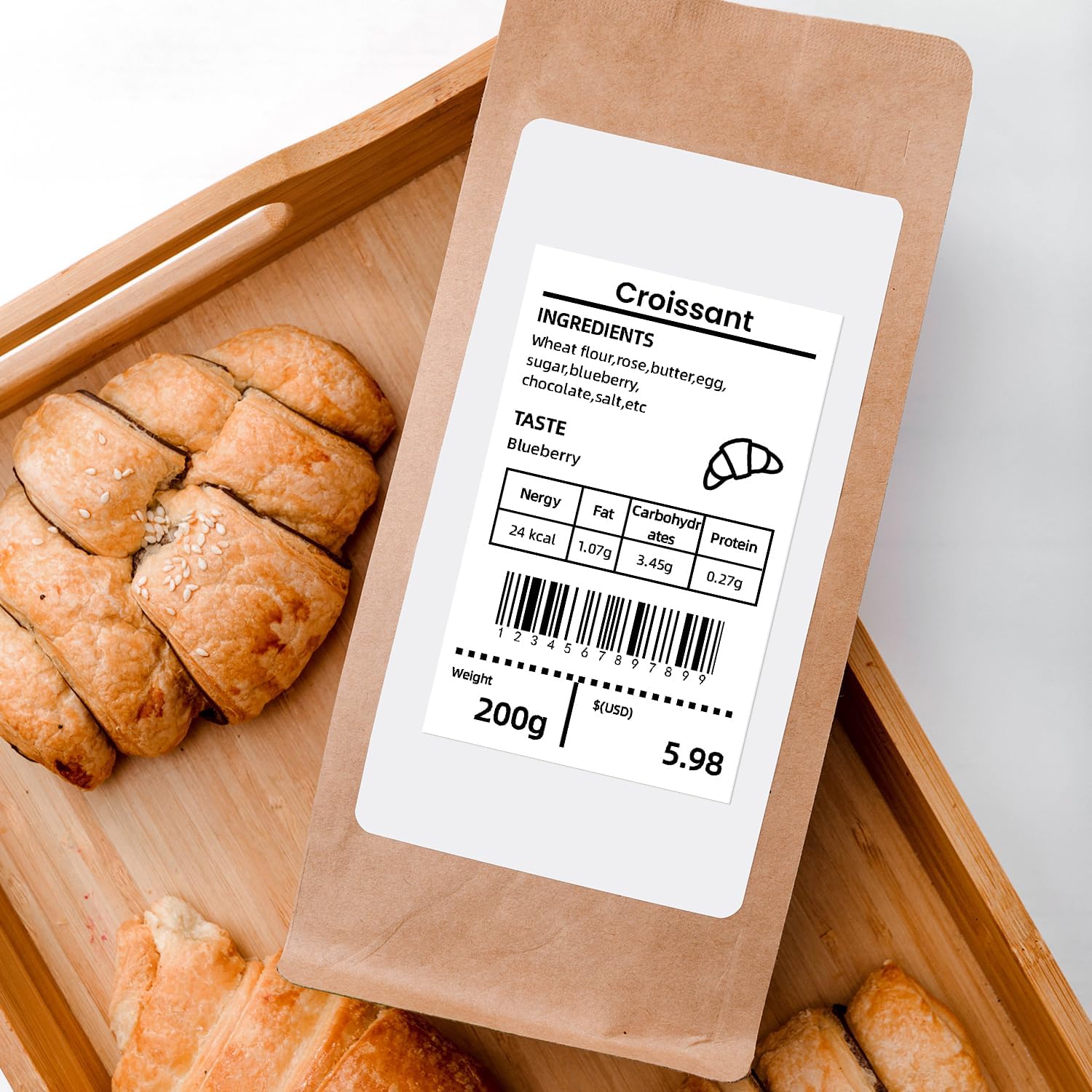 Label Maker Machine with Tpae, M260 Barcode Label Printer for Small Business, Office, Home, Address Label Printer Compatible with Phones & PC, Bluetooth Label Maker with 1 Roll Label, Black - Image 3