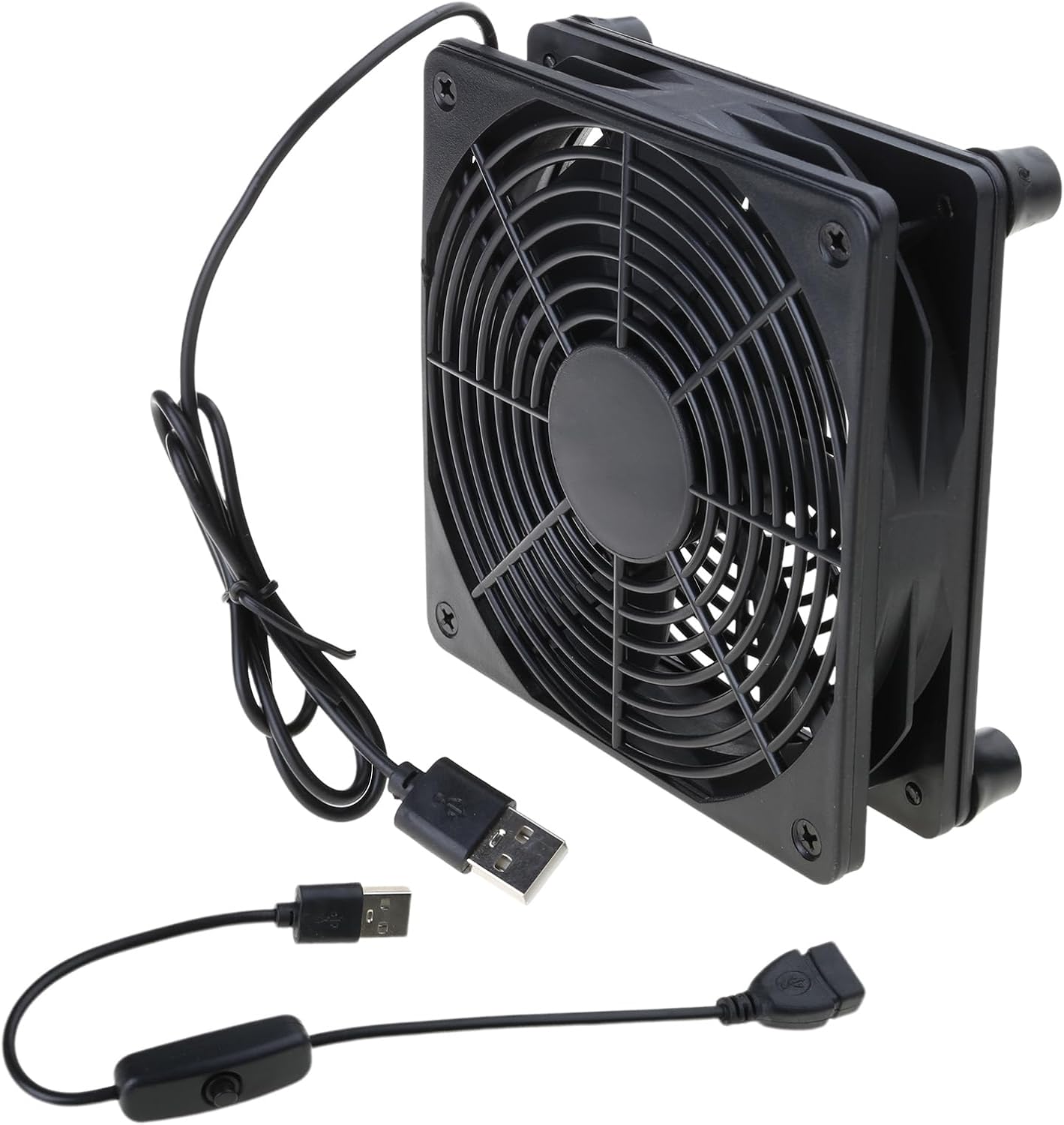 DC5V USB Cooling Fan 120mm with Switches for Home Networking Equipment, Sound Video Cabinets, Gaming, and Laptop Laptop Cooling Stand