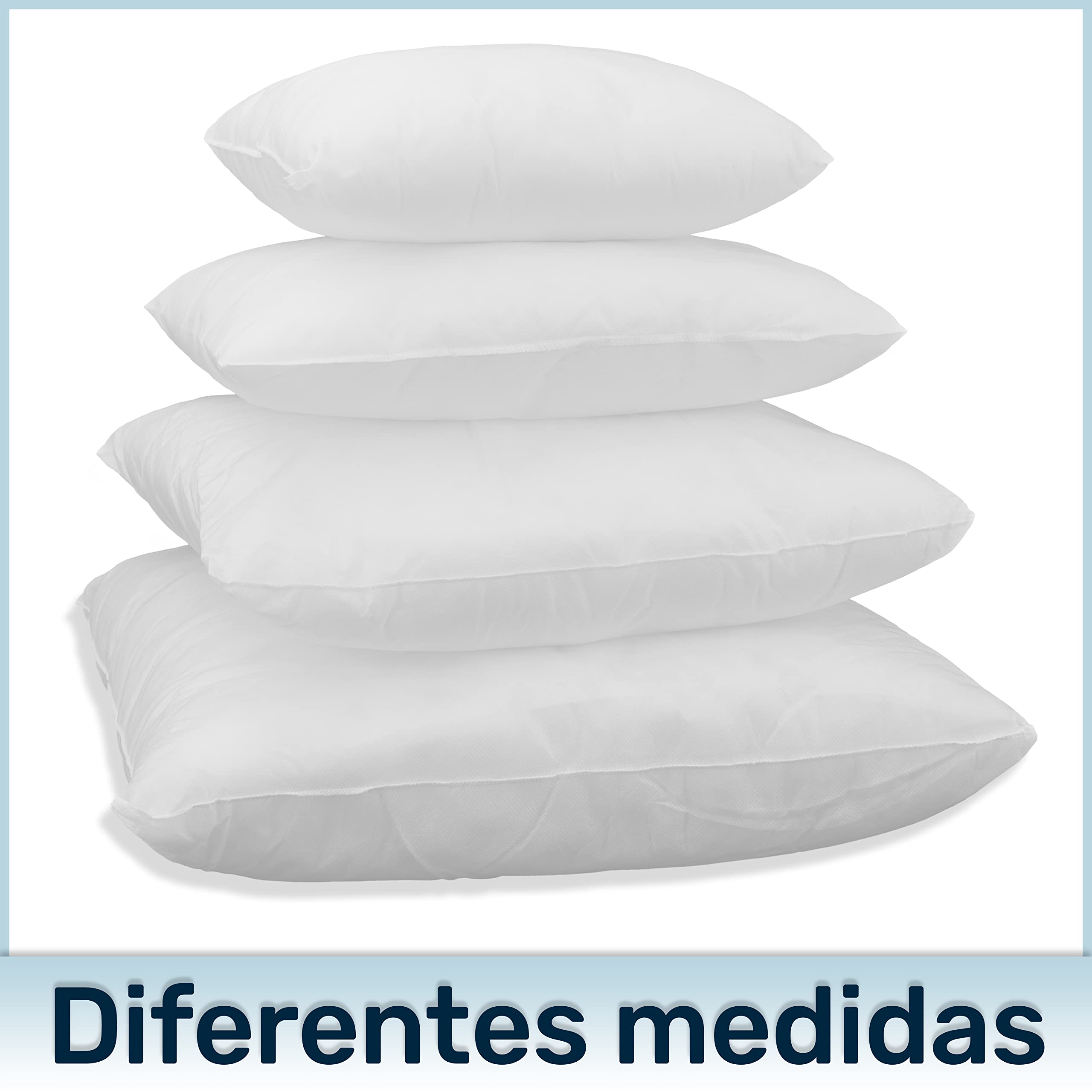 DECASATEXTIL- Set de 2Uds de Rellenos de cojín, Efecto Nube, Fibra Hueca de Alta recuperación -Diferentes Formas y Medidas- Rellenos de cojín Redondos, Cuadrados, rectangulares (45x45cm)