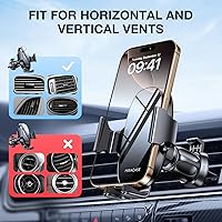 Vista 5 de Miracase Upgraded-2nd Generation Universal Phone Holders for Your Car, Hands Free Air Vent Car Phone Holder Mount Compatible with iPhone