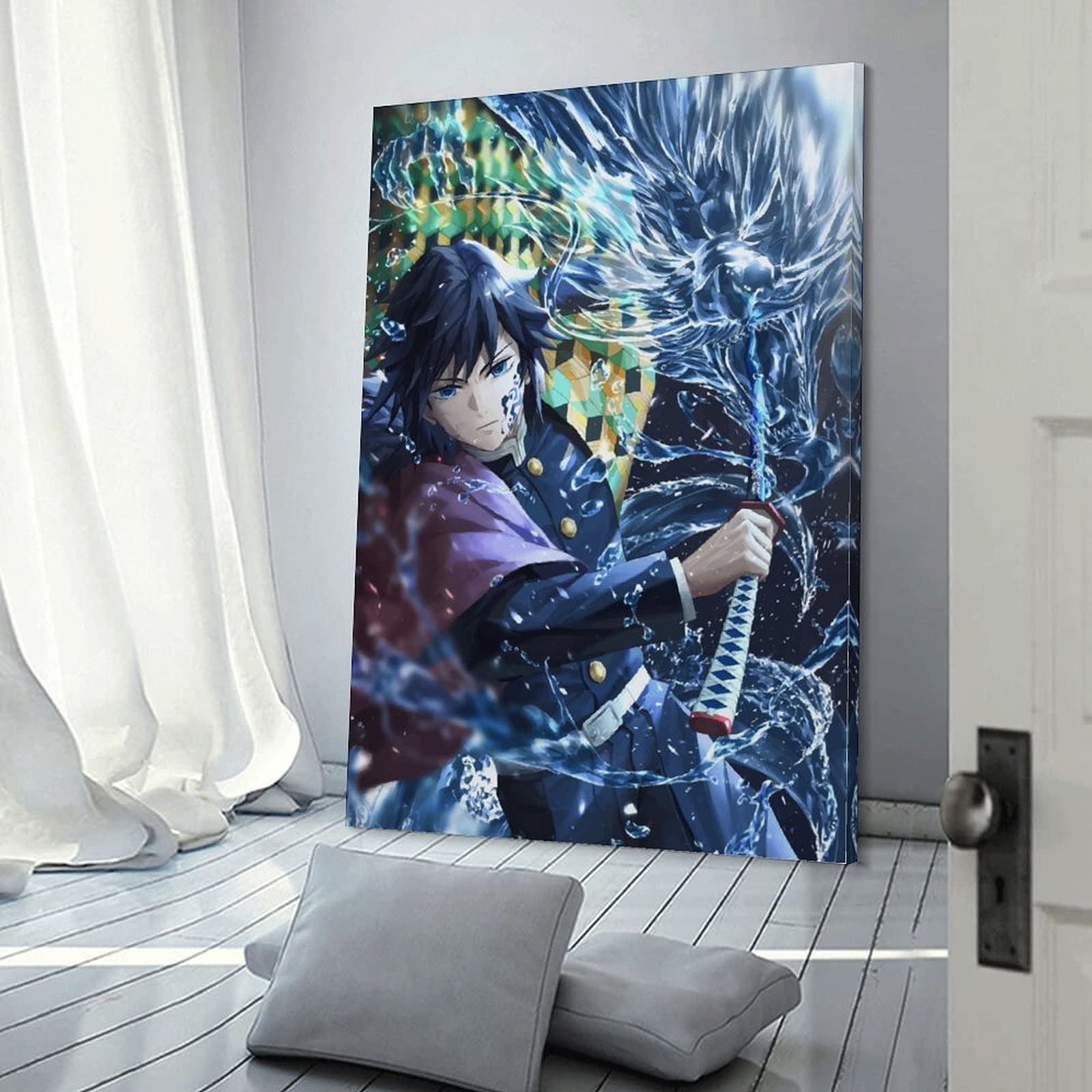 Amazon.co.jp: アニメ装飾絵画鬼滅の刃冨岡 義勇アニメアートパネル