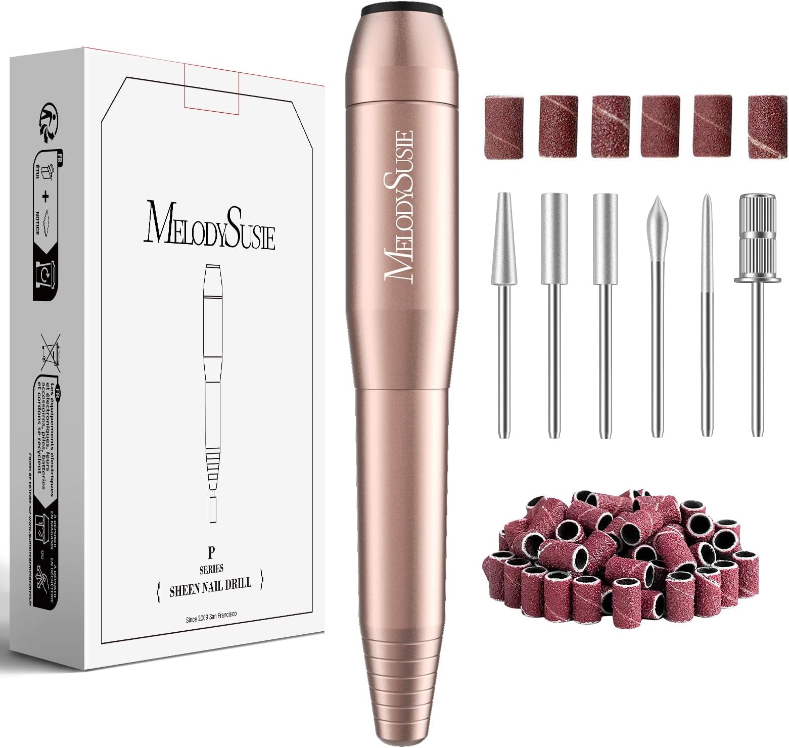 Pen-Shaped Portable USB Nail Drill, PC120I 20000RPM Electric Nail File with Compact Design for All Nail Care, Manicure Polishing, Shaping & Gel Removal at Home for Beginners