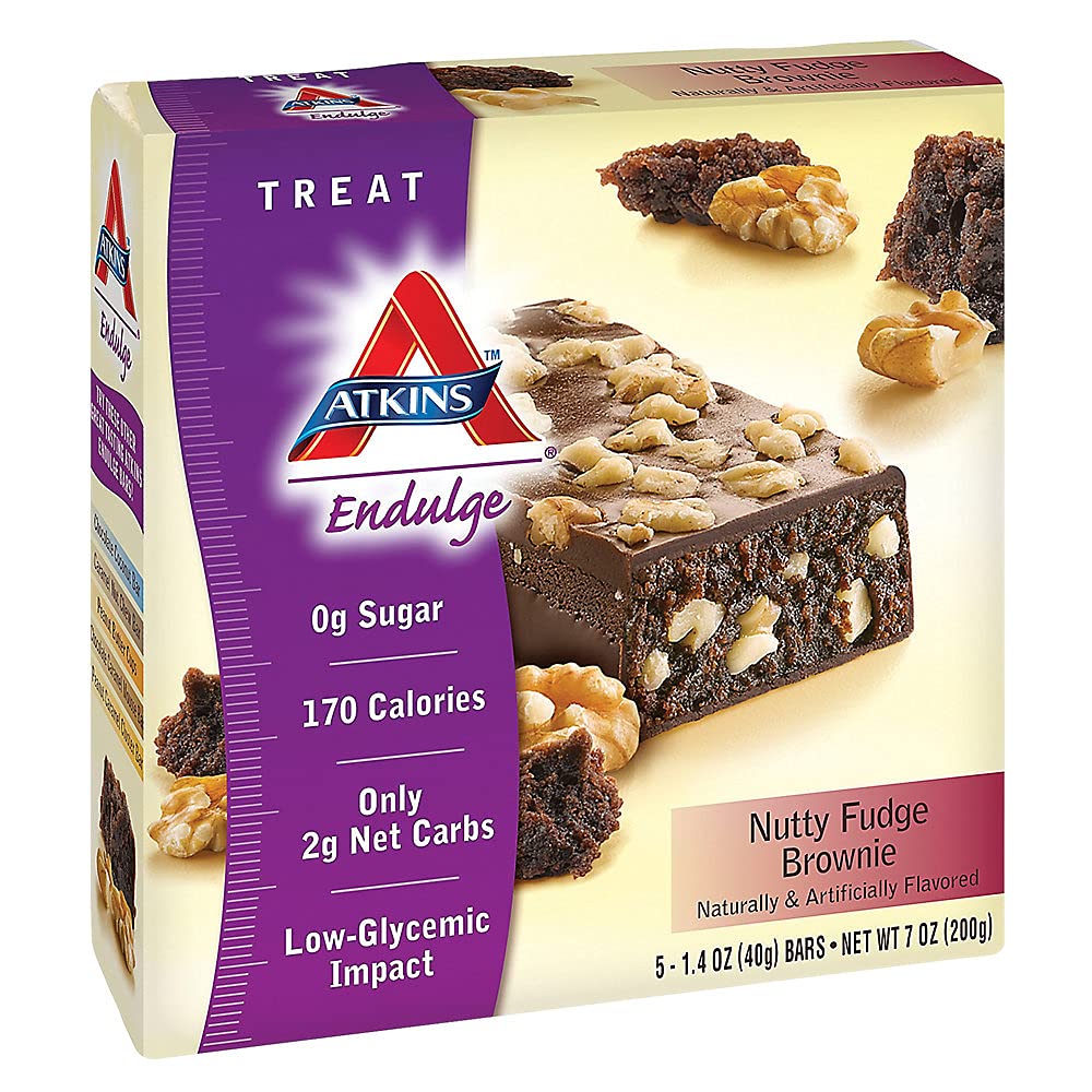 Atkins Endulge Nutty Fudge Brownie, Dessert Favorite, 5 Count