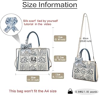 FOXLOVER Medium Tote Bag for Women Designer Vintage Satchel Handbags Top-handle Purses