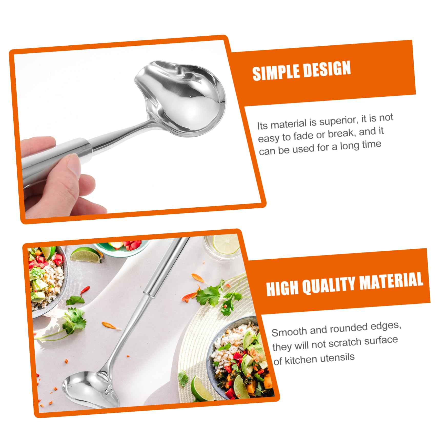 Mini Louche Inox - Bec Verseur Précis - Pour Sauce, Salade, Dessert - Lavable Au Lave-vaisselle