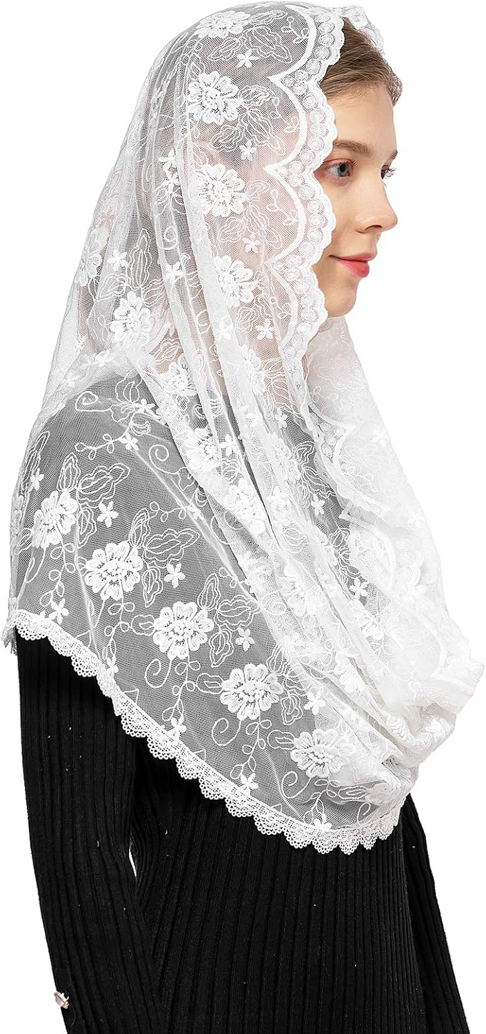 Wgior Infinity Catholic Church Veil Chapel Veils Latin Mass Head Covering Scarf Mantilla