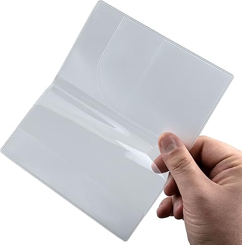 Miniatura 6 de Paquete de 10 fundas para pasaporte de plástico transparente, funda protectora de pasaporte, funda de vinilo transparente para pasaporte,