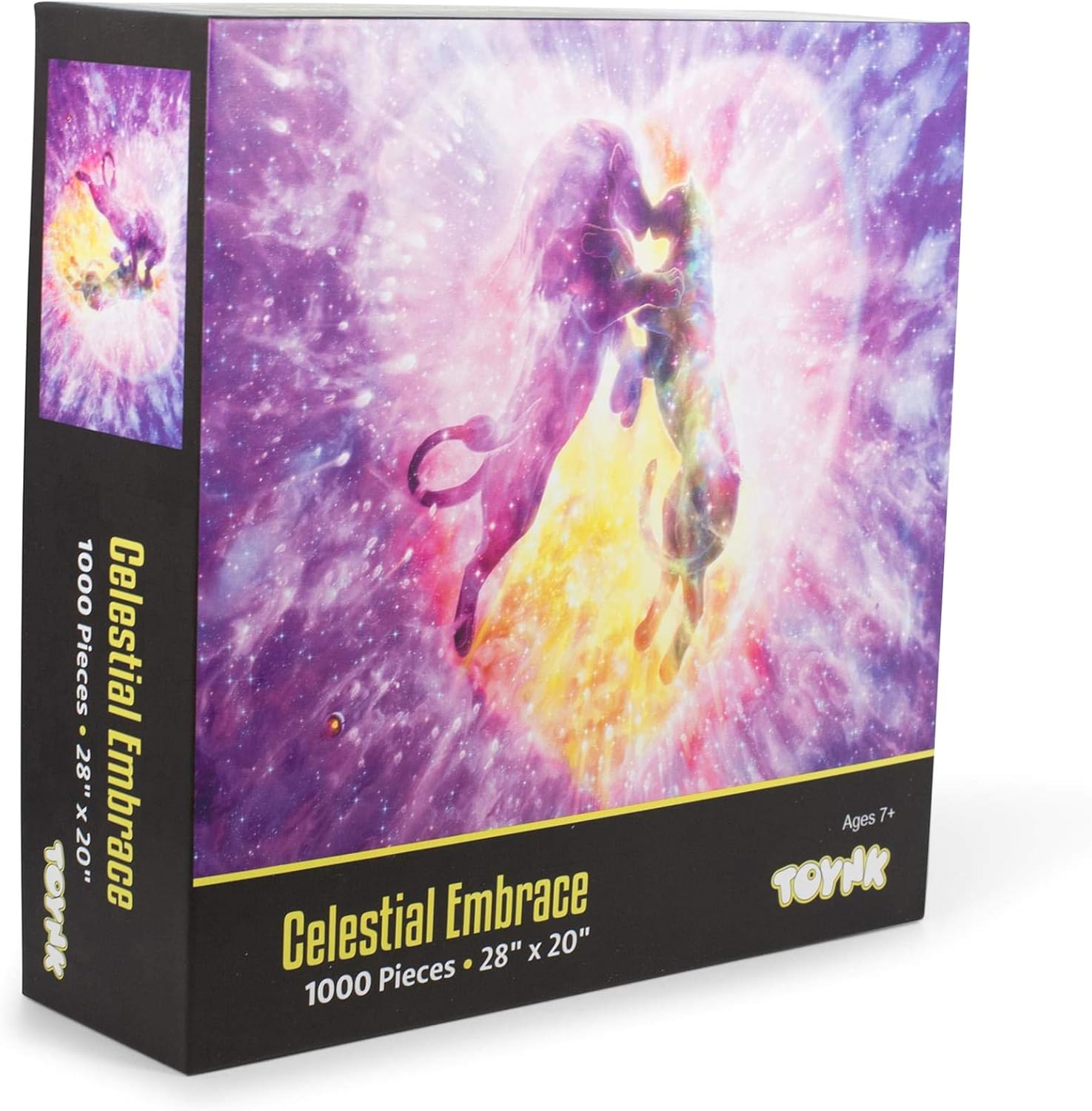Celestial Embrace Lion Puzzle for Adults and Kids | Difficult 1000 Piece Jigsaw Puzzle Toy | Fun Quarantine Gift | Interactive Brain Teaser Challenge for Game Night | 28 x 20 Inches