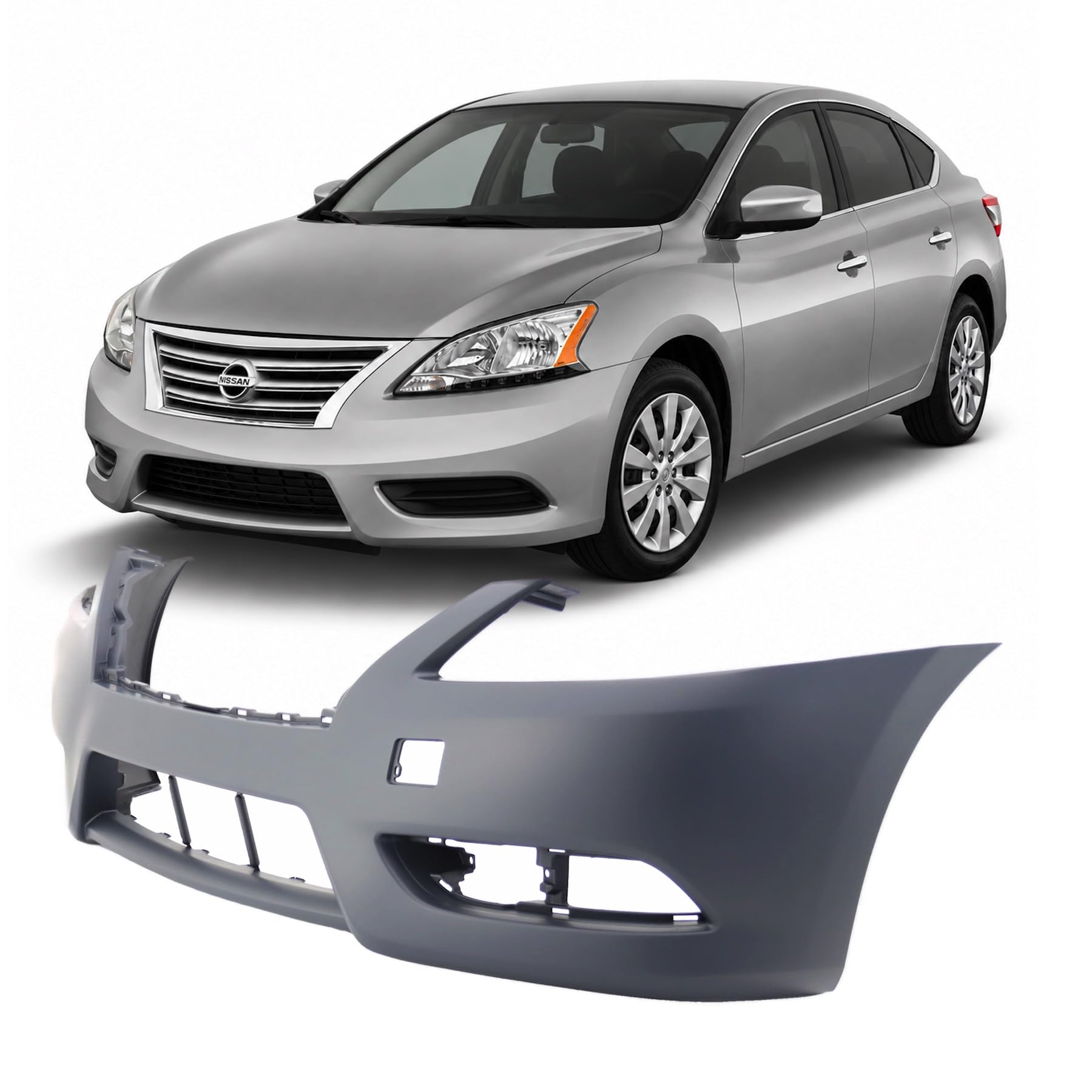 FitParts Compatible with Nissan Sentra 2013–2015 Front Bumper Cover
