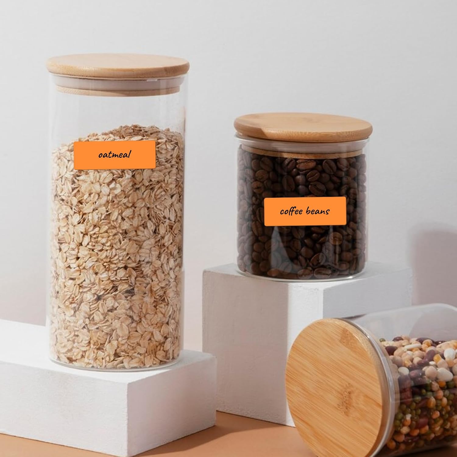 Orange Direct Thermal Labels Vinyl 1 × 2 Inch Self-Adhesive Rectangle Stickers Roll Waterproof Printer Decals Name Tag for QR Code DIY Office Address 500 PCS - Image 5