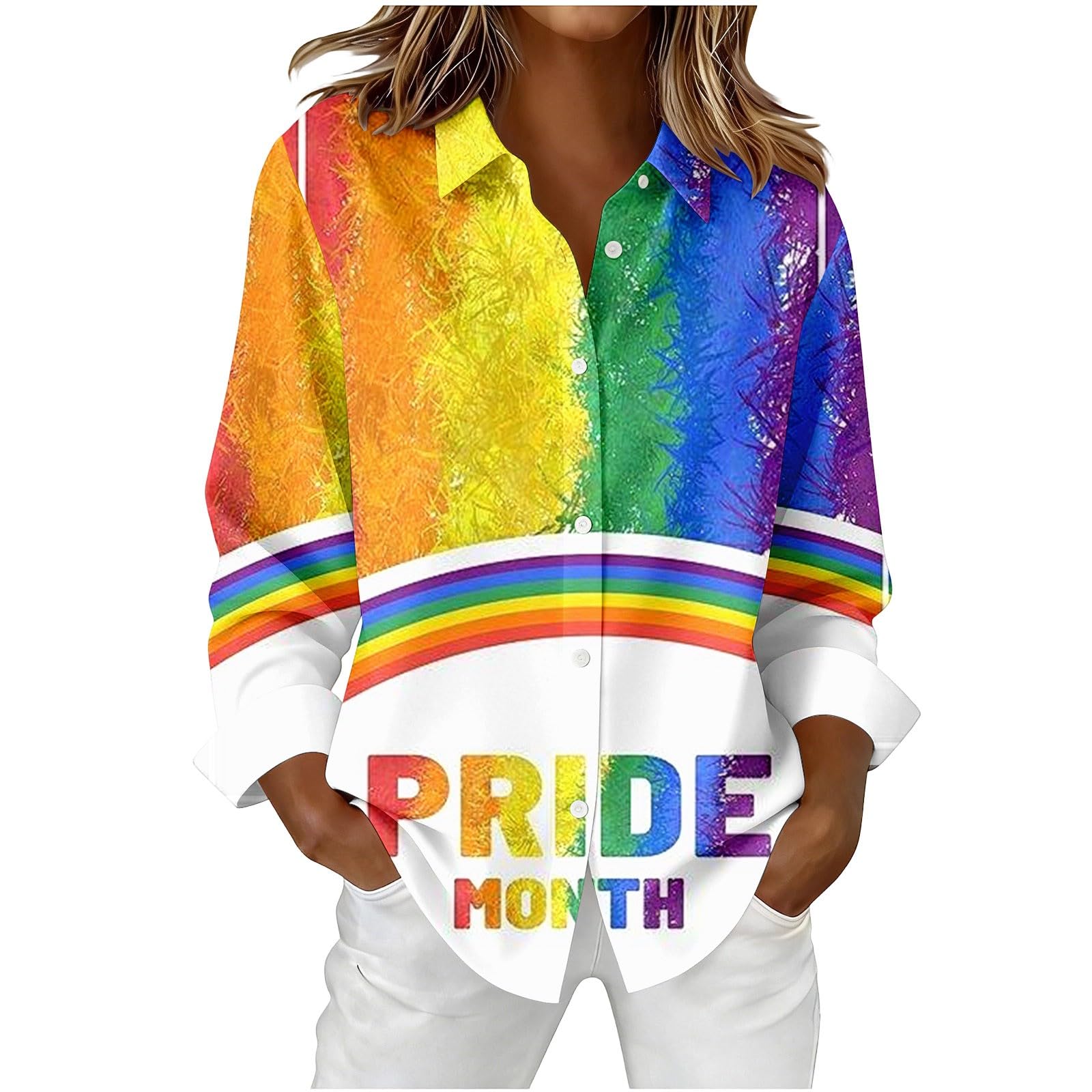 Chemisier imprimé multicolore confort pour le Mois de la fierté - 5