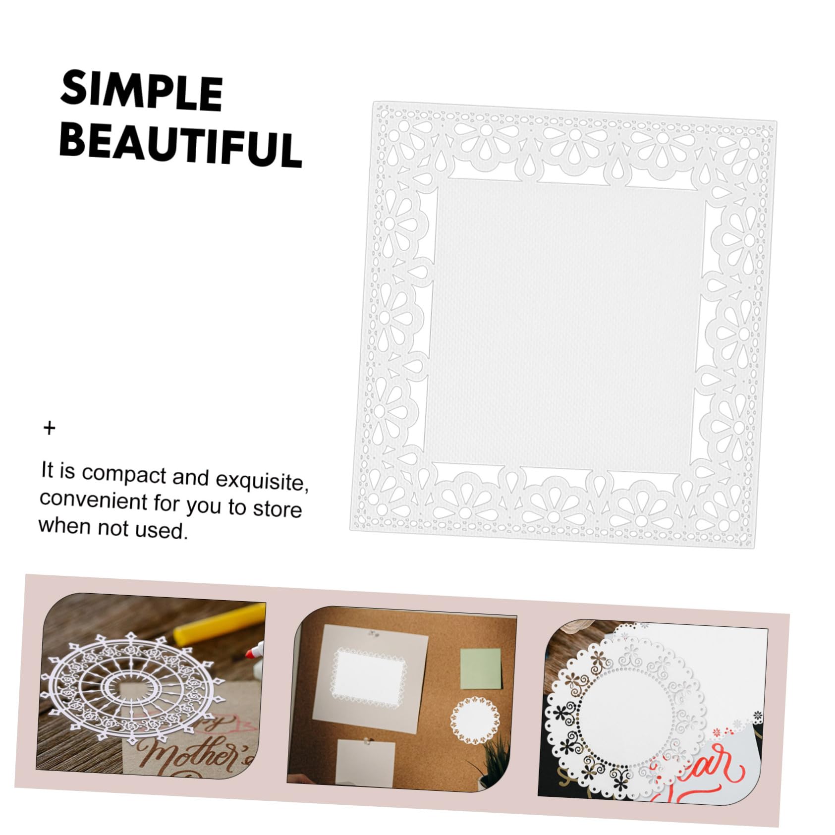 SHINEOFI 2 Pezzi 4 Carta decorativa tascabile conto mano materiale cartaceo nastro scrapbooking paper materiale per lavoretti forniture per decorazioni per album decori in carta pizzo