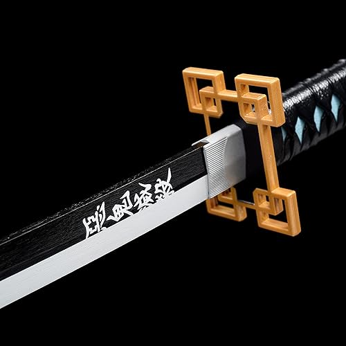 Vista 49 de ziqing Espada samurái de anime hecha a mano, espada Agatsuma Zenitsu, espada Kamado Tanjirou, espada Rengoku Kyoujurou de 41 pulgadas, varios