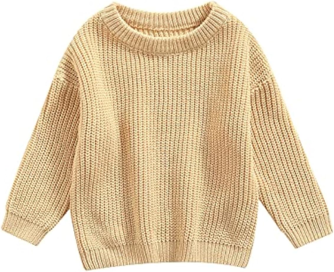 Autumn Winter Warm Outfits Baby Girl Cute Long Sleeve Knitted Sweater Pullover Top