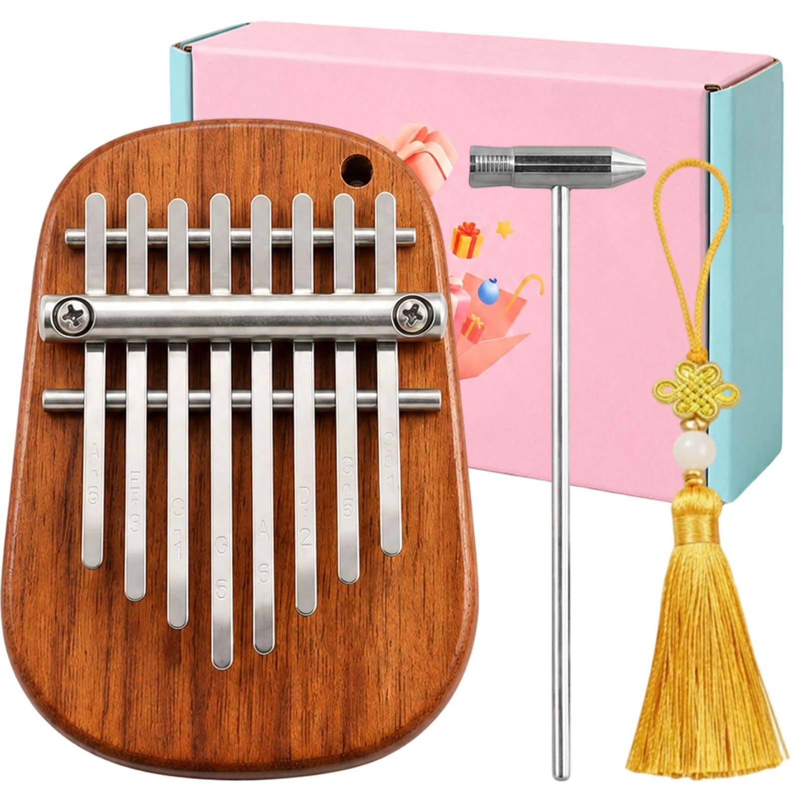 3 Stück Kalimba, Musikinstrument Set Mit Daumenklavier, Klöppel Und Anhänger, Klangvoll Und Einfach Zu Spielen, Kompakt Und Tragbar, Perfekt Für Anfänger Und Musikliebhaber Im Alltag