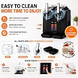 Glowdora Macchina per Granite, Macchina per Gelato, 430w, 7 modalità, Funzionamento One-Touch, Consistenza Regolabile, Miscelazione A 360°, Ideale per Ristoranti E Gelaterie Black - 6