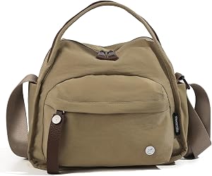 Eslcorri Casual Crossbody Bags for Women Men Medium Shoulder Hobo Purse Top Handle Tote Handbag Multi-Pocket Travel Sling Bag