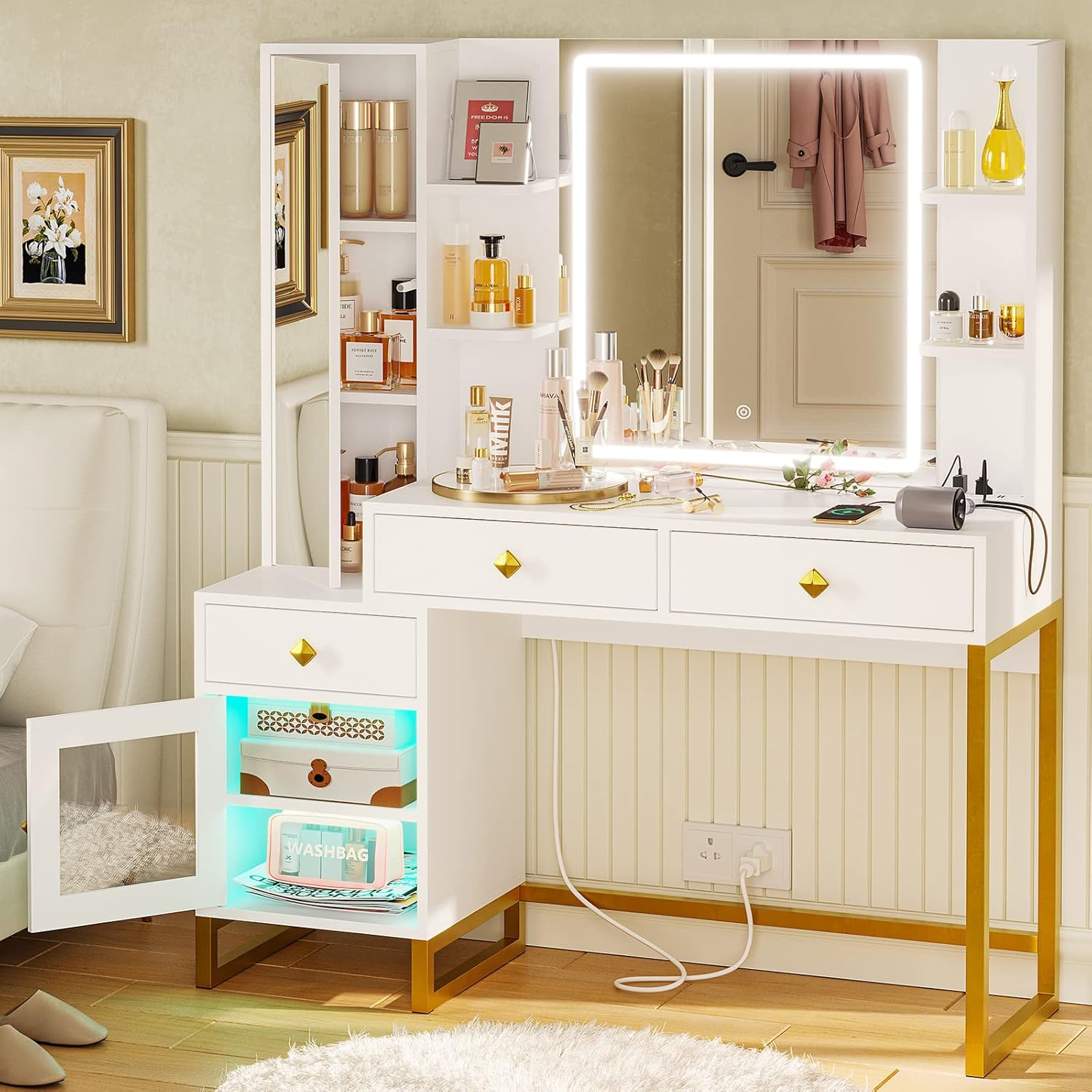 Target Vanity Desk White Makeup Vanity Desk With Mirror And Lights