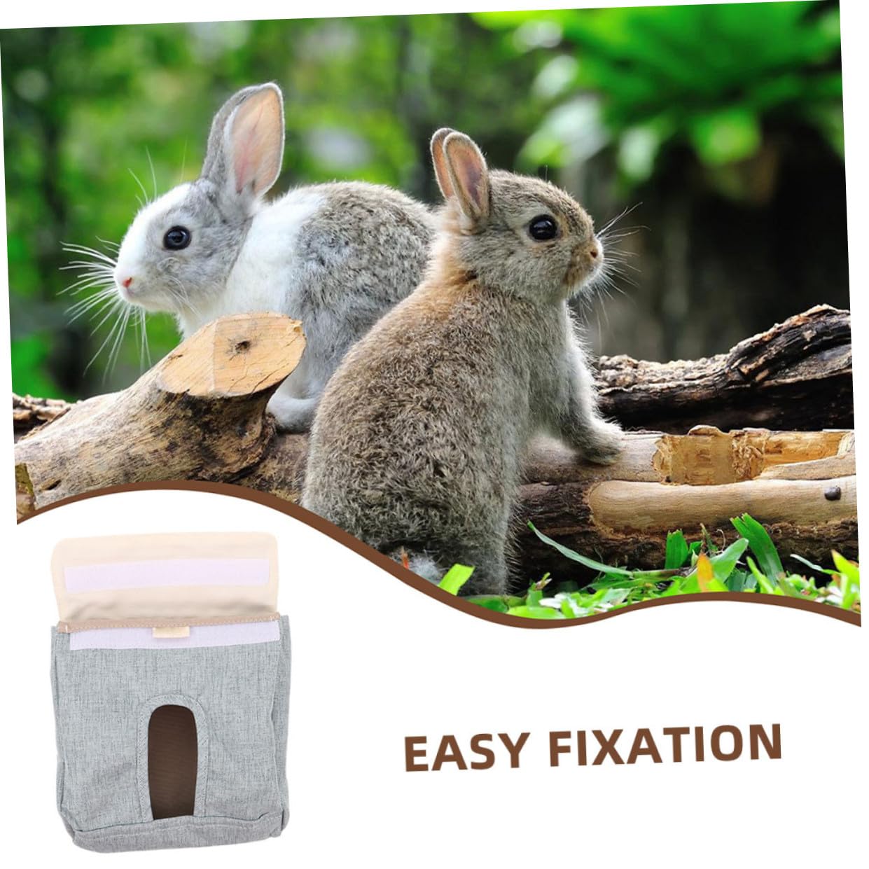 YARNOW Hanging Hay Feeder Bag for Small Animals Guinea Pigs Rabbits Chinchillas Hamsters Slow Feed Storage Pouch 4.13X3.94X1.18 Inches - image 5