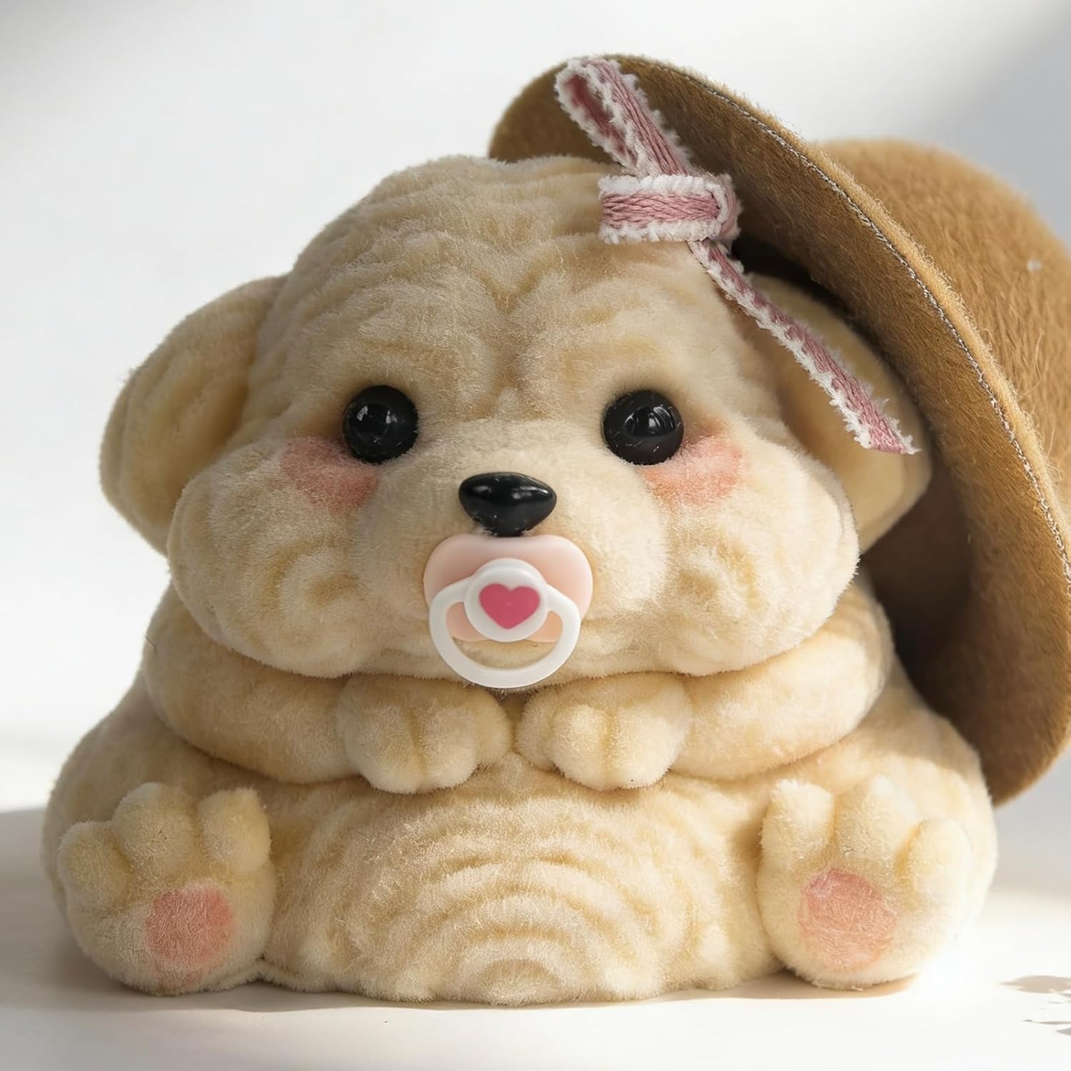 Handmade Taba Squishy Dog Toy, Cute Squishy Puppy, Realistic Silicone Mochi Fidget Pup, Stress Relief Gift for Adults & Kids (Fat Puppy)