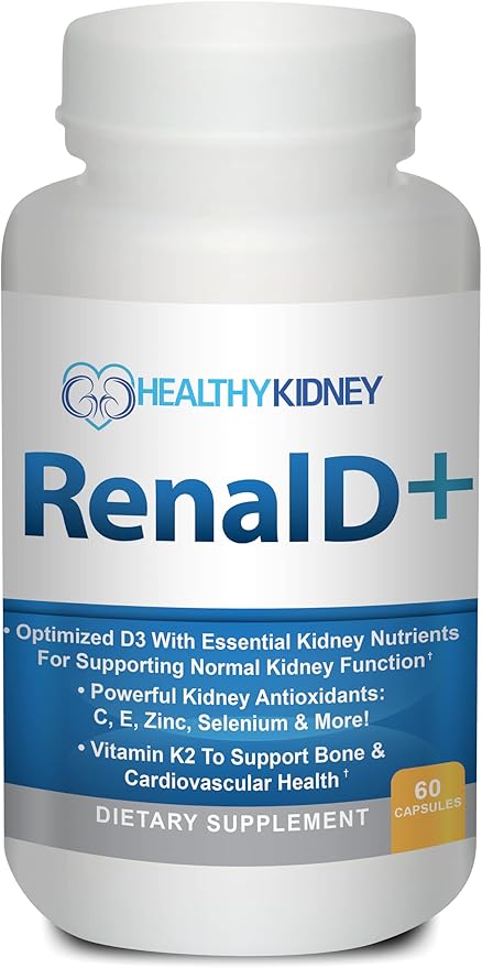 Amazon.com: Suplemento renal D+. Vitamina D optimizada para apoyo renal ...