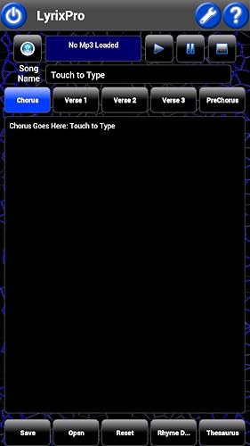 LyrixPro Song Writer's Pad – vue 3