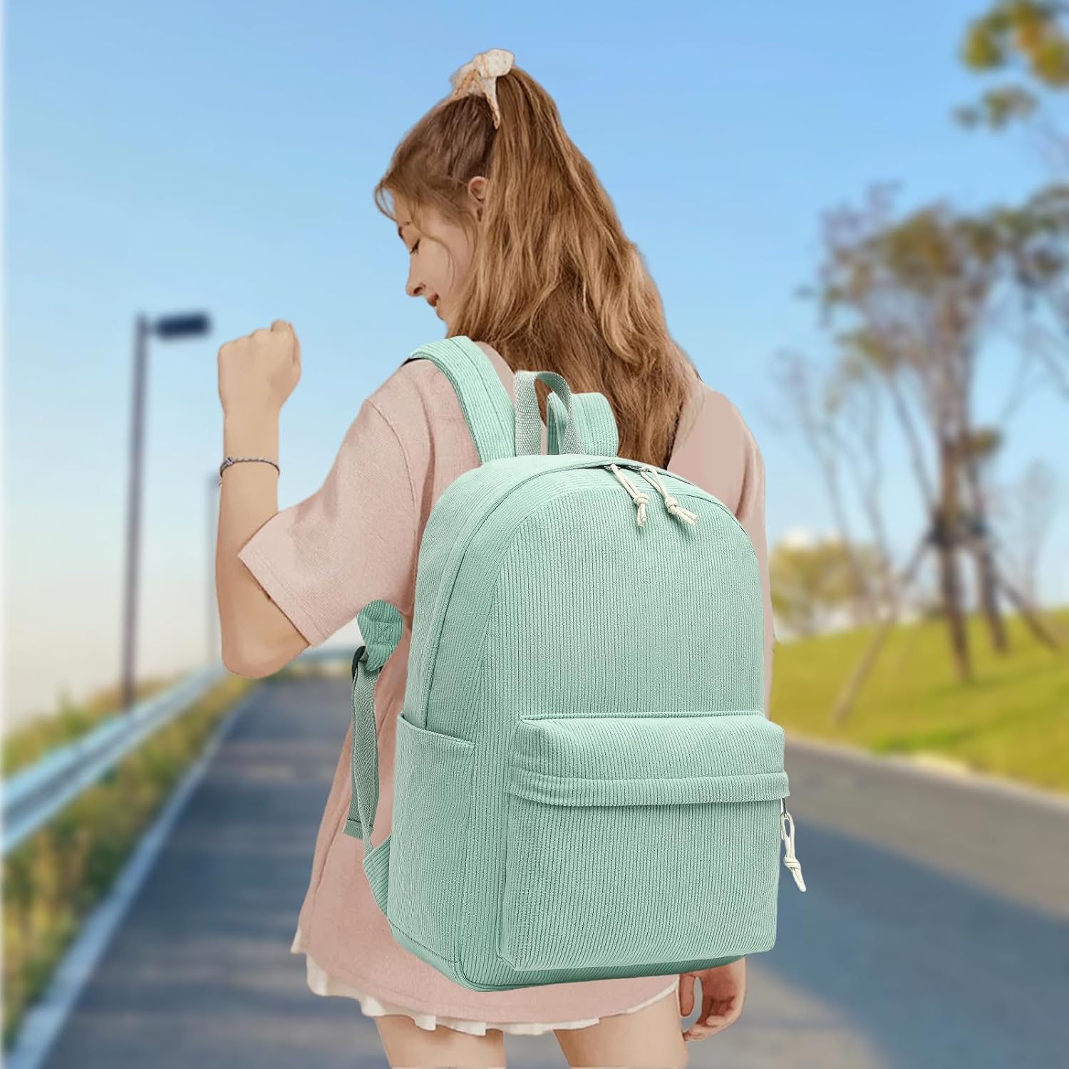 LEDAOU School Backpack for Teen Girls Elementary Middle School Bookbag Kids Backpacks Women Laptop Backpack Travel Daypack - Image 8