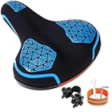 SOARIFY Comfort Bike Seat, Extra Large Oversized Bicycle Seat for Men Women,Waterproof Bike Saddle Replacement for City Bikes, Exercise Bikes, Cruiser, City Bikes