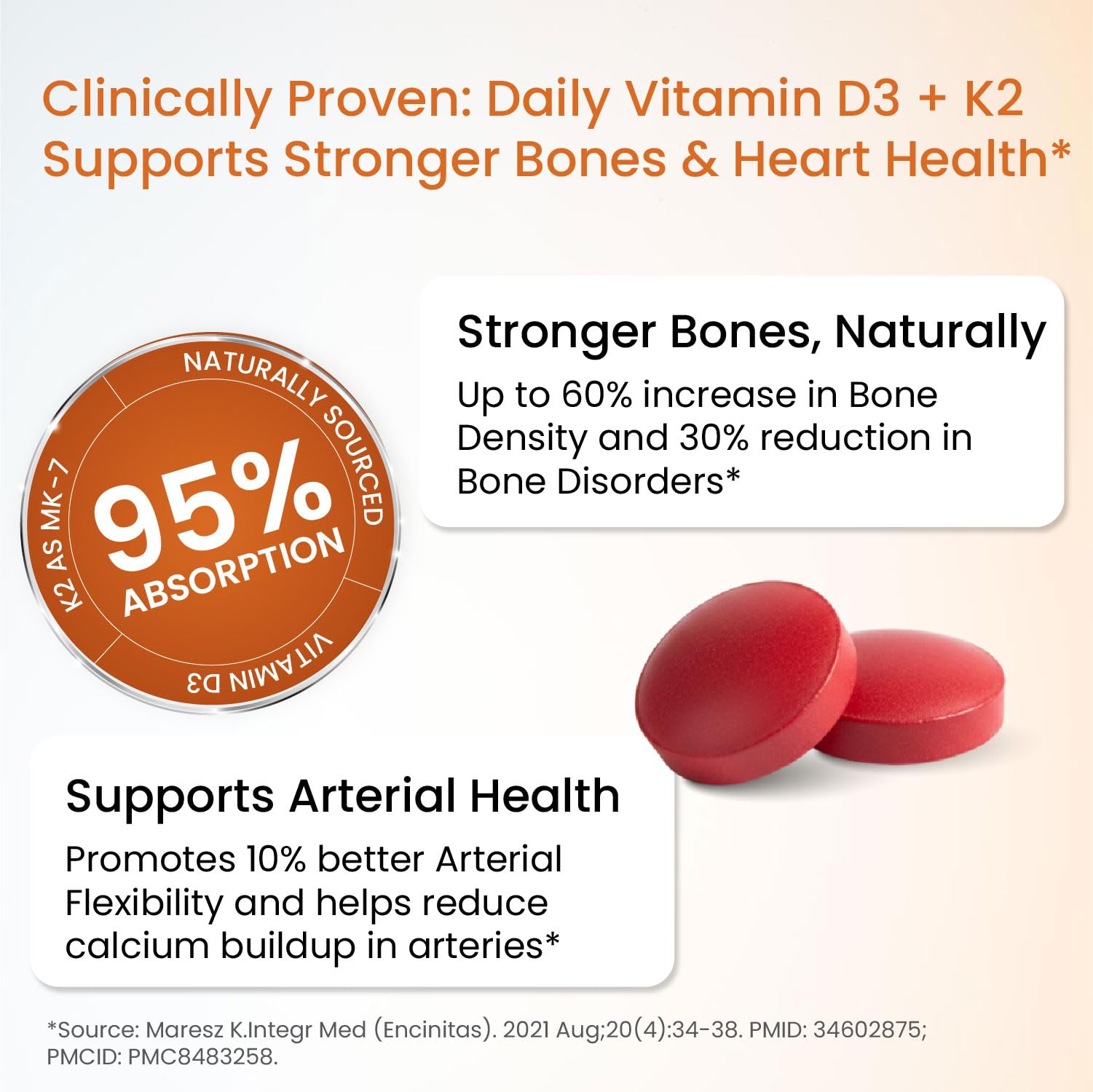 Vlado’s Himalayan Organics Vitamin D3 K2 Supplement I 100% Veg D3 - Lichen Sourced -600 IU Vitamin D3 + 55 mcg K2 (MK7) - Stronger Bones, Immunity & Calcium Absorption - D3 Supplement for men & women - 120 tablets — Amazon image 4