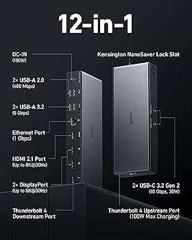 Amazon.com: Anker 778 Thunderbolt Docking Station (12-in-1
