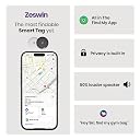 ZESWIN Smart Tag for iOS (White) – Apple Find My Compatible Bluetooth Tracker for Keys, Wallet, Luggage & Bike | 80dB Alarm, No SIM/Subscription, Silicone Keychain Cover Included gallery image