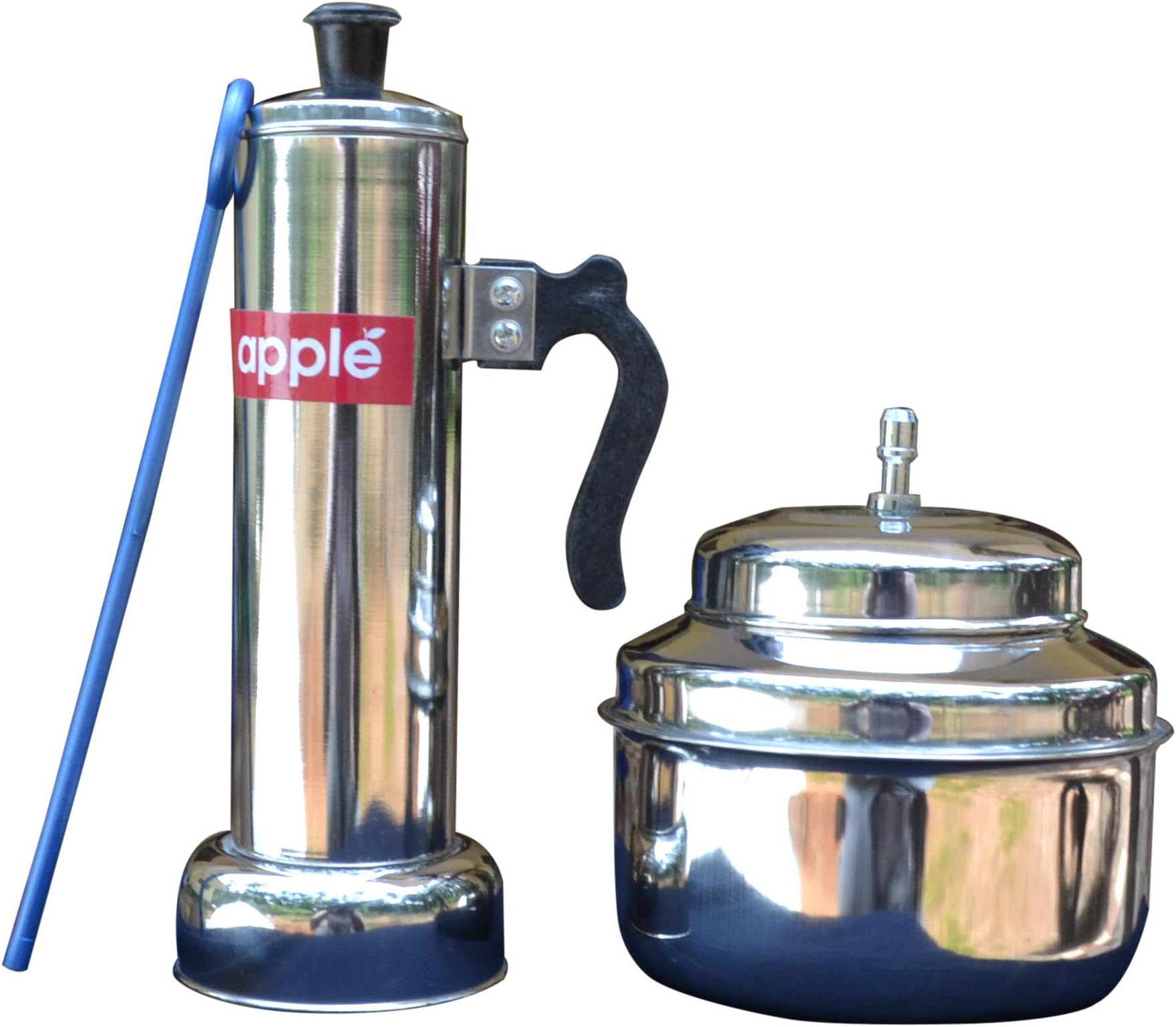OVALIO Apples Steel Puttu Maker & Mini Boiler Set (Small)