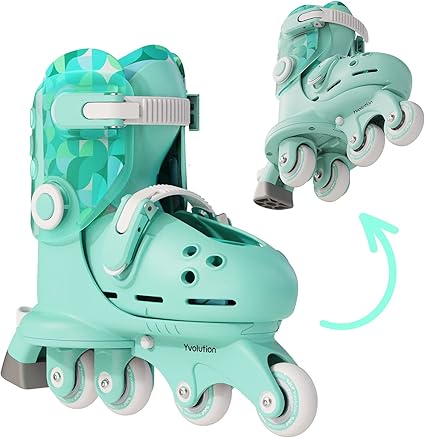 Yvolution Twista,Patines de Entrenamiento para Principiantes, Patines Ajustables 2 en 1, Talla 23-28. No Necesita Herramientas para niñas y niños de más de 2 años, Talla 7-11 de EE. UU