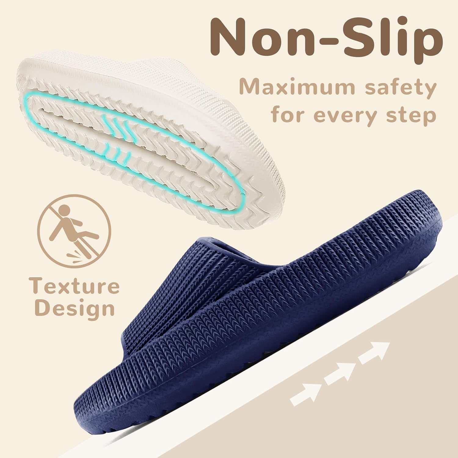 rosyclo Cloud Slides for Kids, Toddler Boys Girls Pillow Shower Bathroom Slippers, Non-Slip Open Toe Super Soft Comfy Thick Sole Home House Beach Clouds Cushion Slide Sandals for Indoor Outdoor Shoes