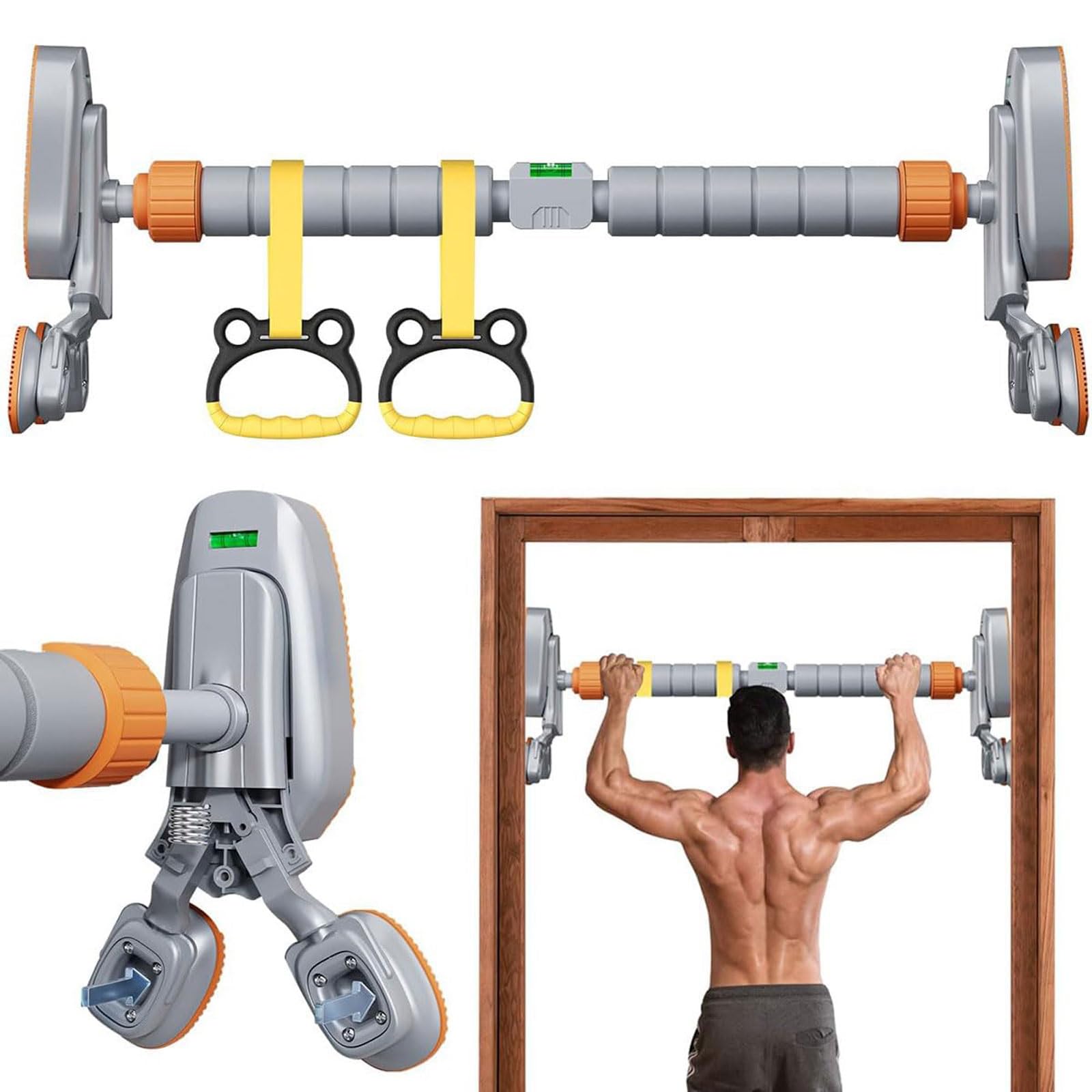 Drążek do podciągania w drzwiach, drążek do podciągania w drzwiach, drążek do ćwiczeń fitness, udźwig 750 kg, do domowego sprzętu treningowego(95-120cm)