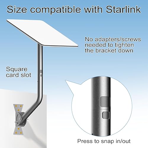 Miniatura 2 de Starlink Kit de montaje, montaje largo de pared Starlink, soporte de techo Starlink, soporte de poste Starlink, montaje Starlink, para kit de