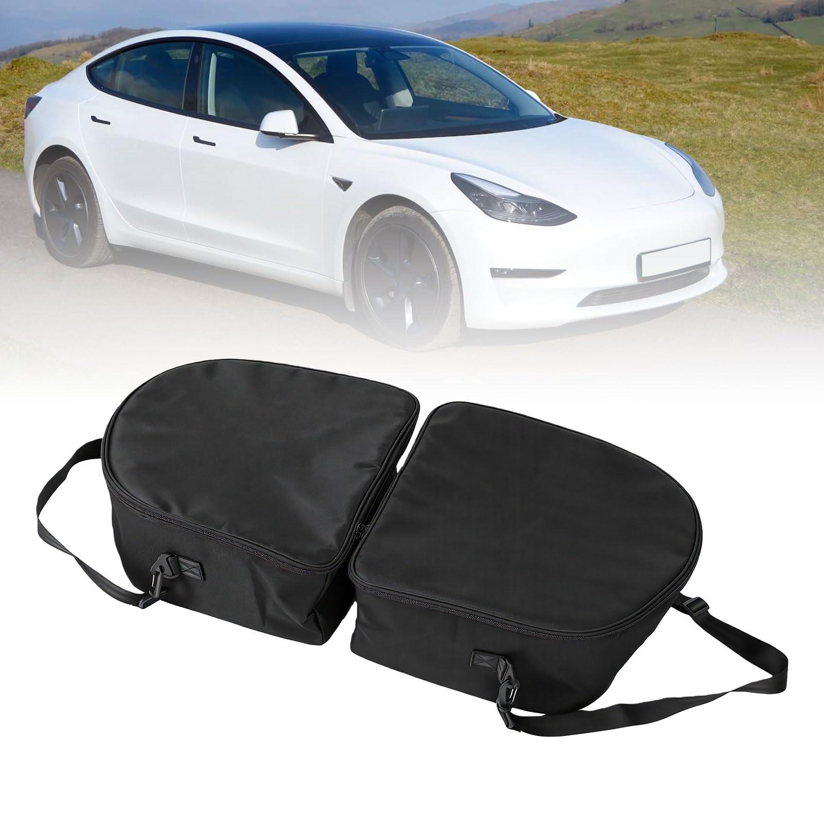 Generic Bolsa de Almacenamiento Isotérmica para Maletero Delantero, Fiambrera Aislada con Forro Térmico para Trabajo, Escuela, Picnic, Camping, Viajes por Carretera