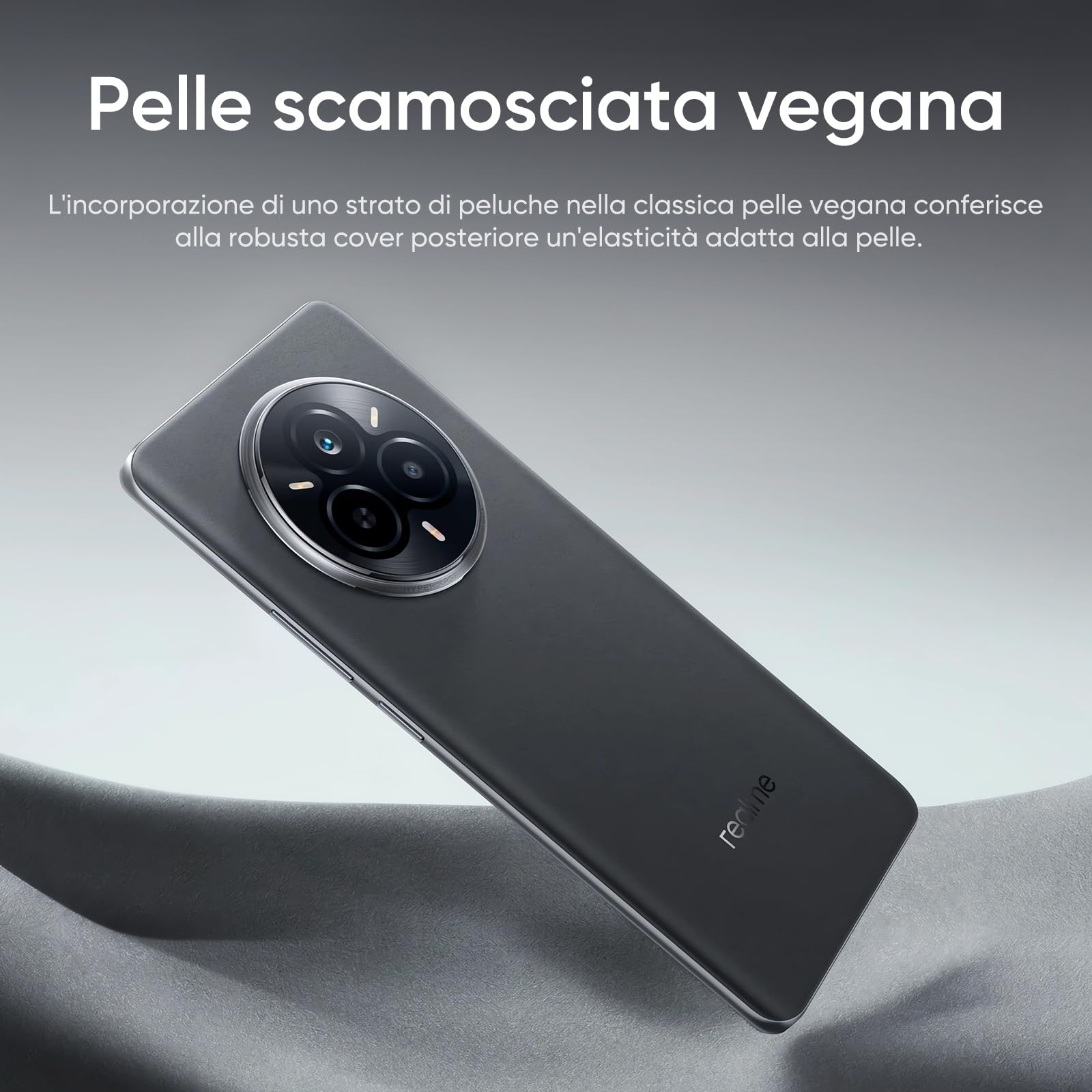 realme 14 pro 5G Smartphone, 12 + 512 GB, MediaTek Dimensity 7300 Chipsatz, IP69, Sony IMX882 OIS-Kamera, 6,77" 120 Hz 3D Curved Vision Display, 5260 mAh Akku, Grau (Mit Adapter)