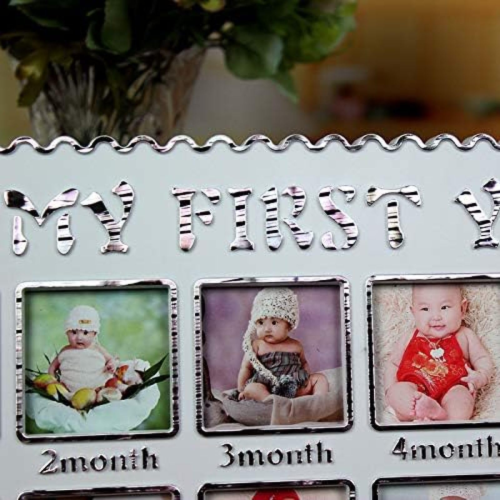 Ramki Do Zdjęć Dziecko Mój Pierwszy Rok Ramka Na Zdjęcia Multi-Photo Photo Moments Pamiątkowa Ramka Na Zdjęcia Dziewczyny Chłopcy Photo Impression Kit Album Noworodek Baby Shower Ramka Urodziny Xm