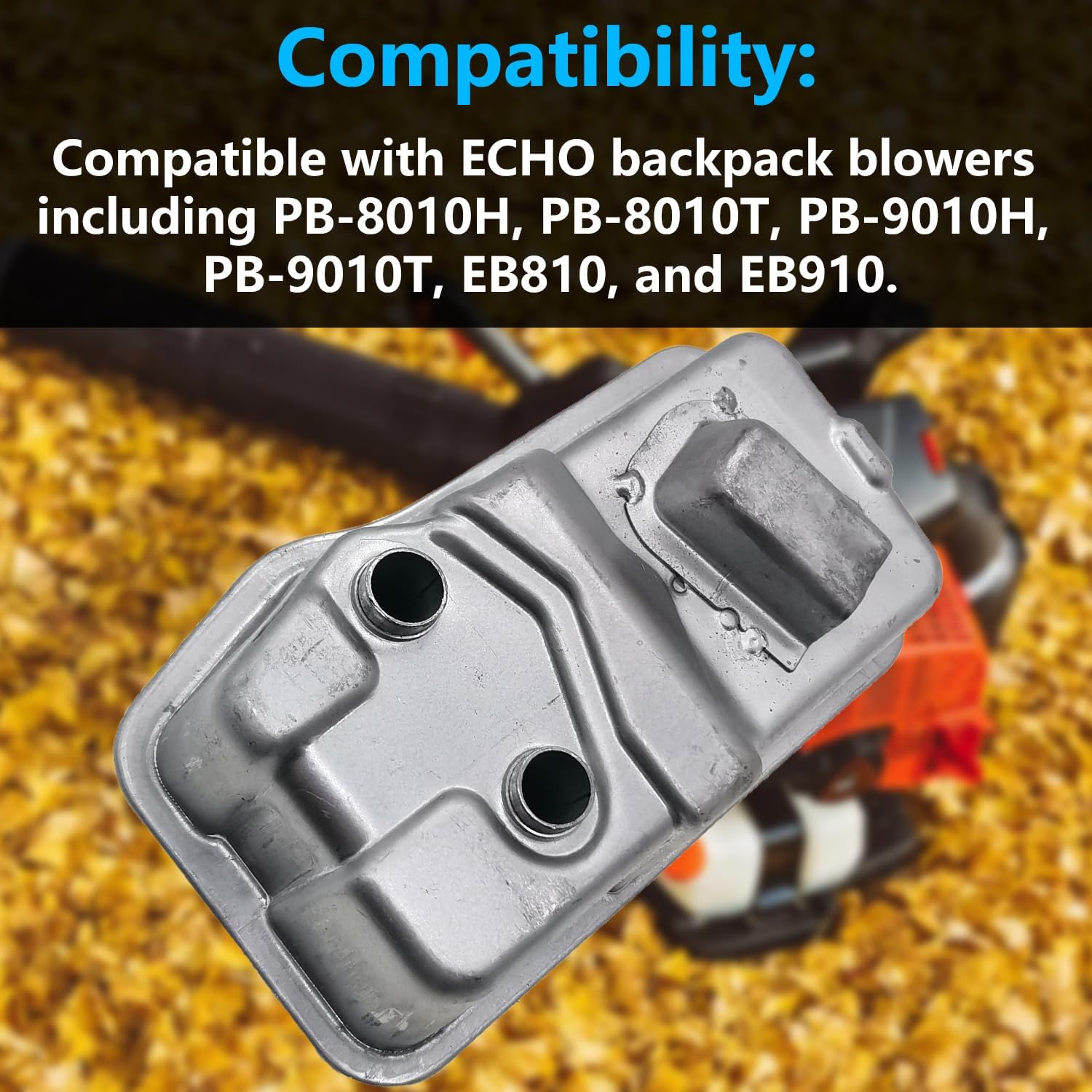 P100006321 Muffler fit for ECHO PB-8010, PB-9010, EB810, EB910 - OEM Replacement Exhaust System